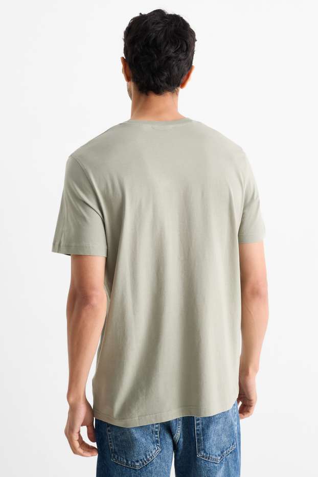 Heren - T-shirt - regular fit - lichtgroen