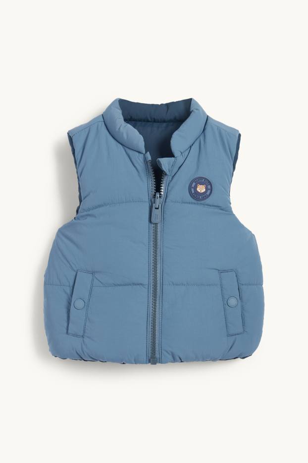 Baby Jungen - Fuchs - Baby-Wende-Steppweste - wasserabweisend - dunkelblau