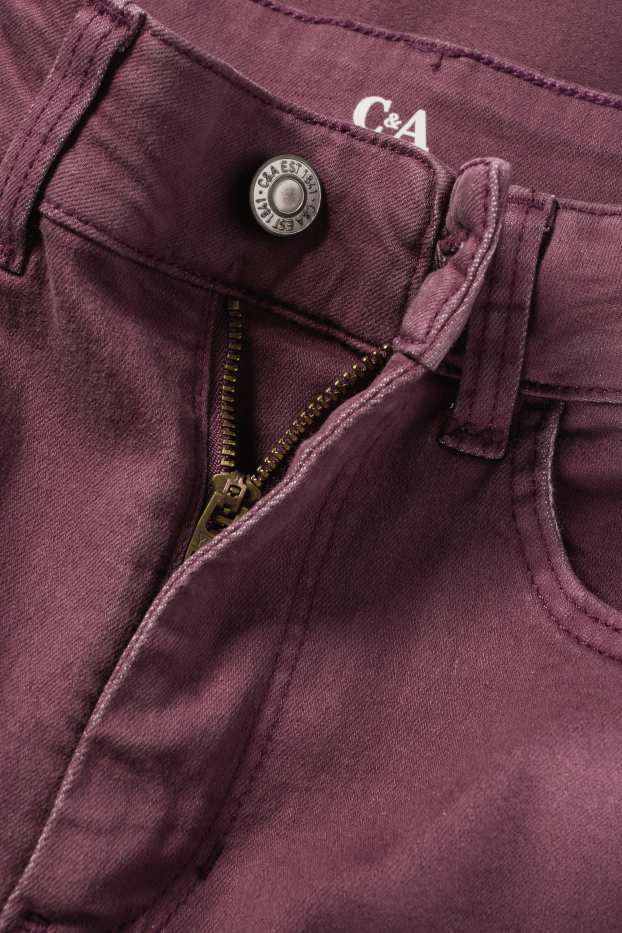 Femmes - Jegging jean - high waist - violet