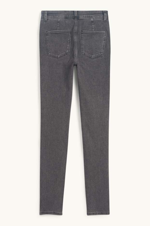 Donna - Jegging jeans - vita alta - jeans grigio