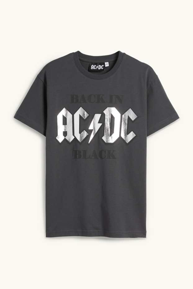 Děti - chlapci - AC/DC - tričko s krátkým rukávem - tmavošedá