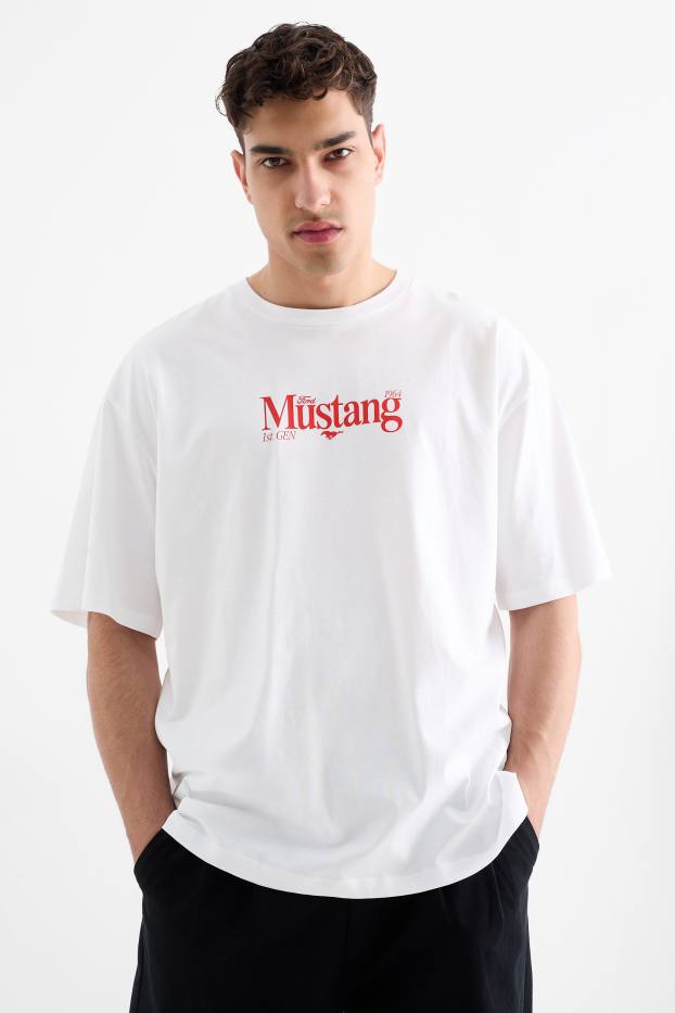 Bărbați - Tricou - supradimensionat - Ford - alb