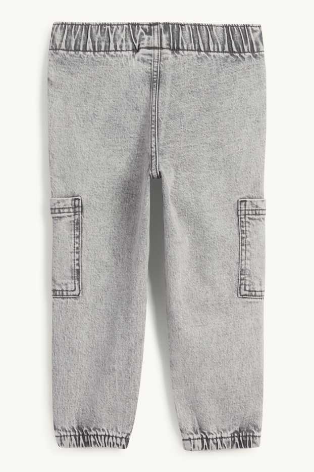 Niños - Cargo jeans - vaqueros - gris claro
