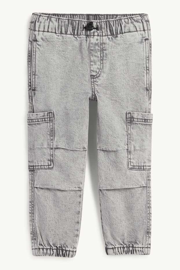Niños - Cargo jeans - vaqueros - gris claro
