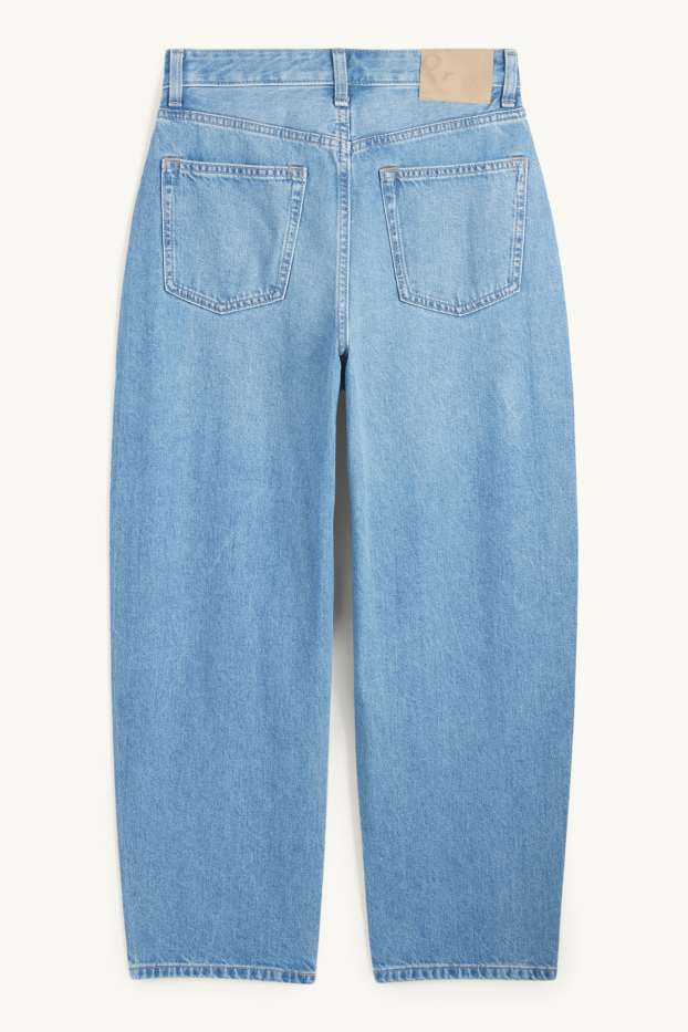 Femei - Barrel jeans - talie înaltă - denim-albastru deschis