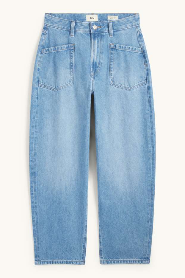 Femei - Barrel jeans - talie înaltă - denim-albastru deschis