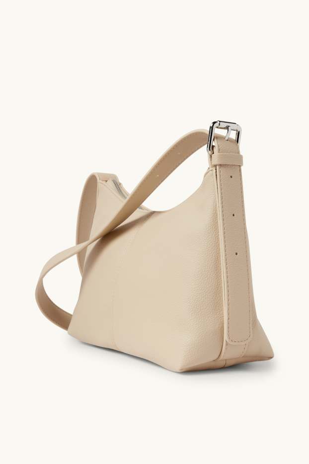 Women - Crossbody bag - faux leather - beige