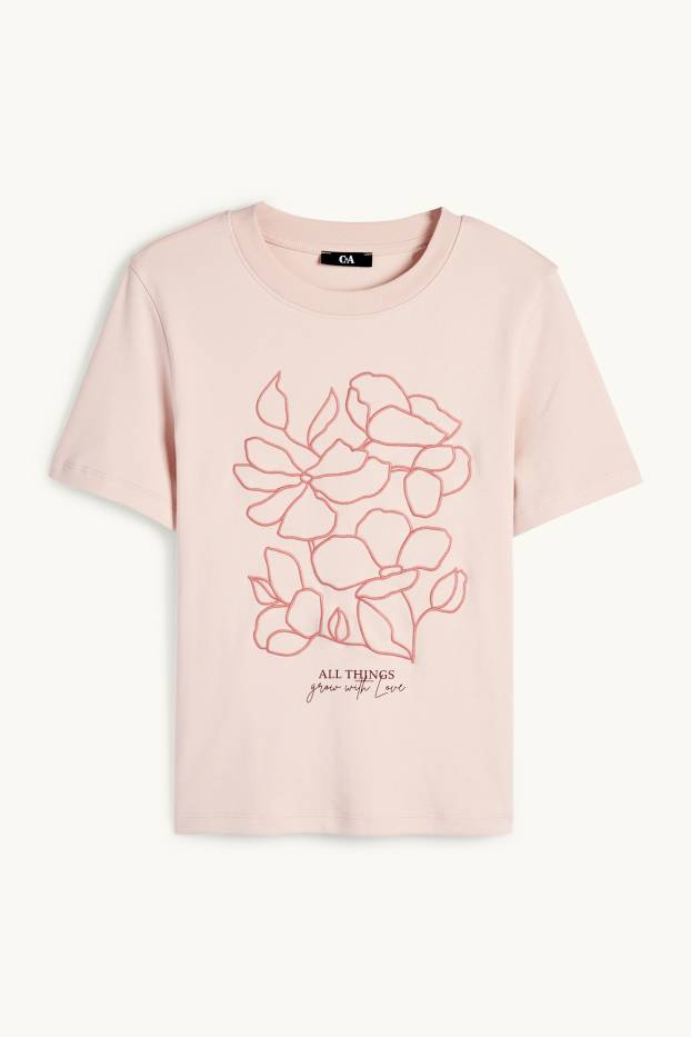 Dámské - Tričko - regular fit - růžová