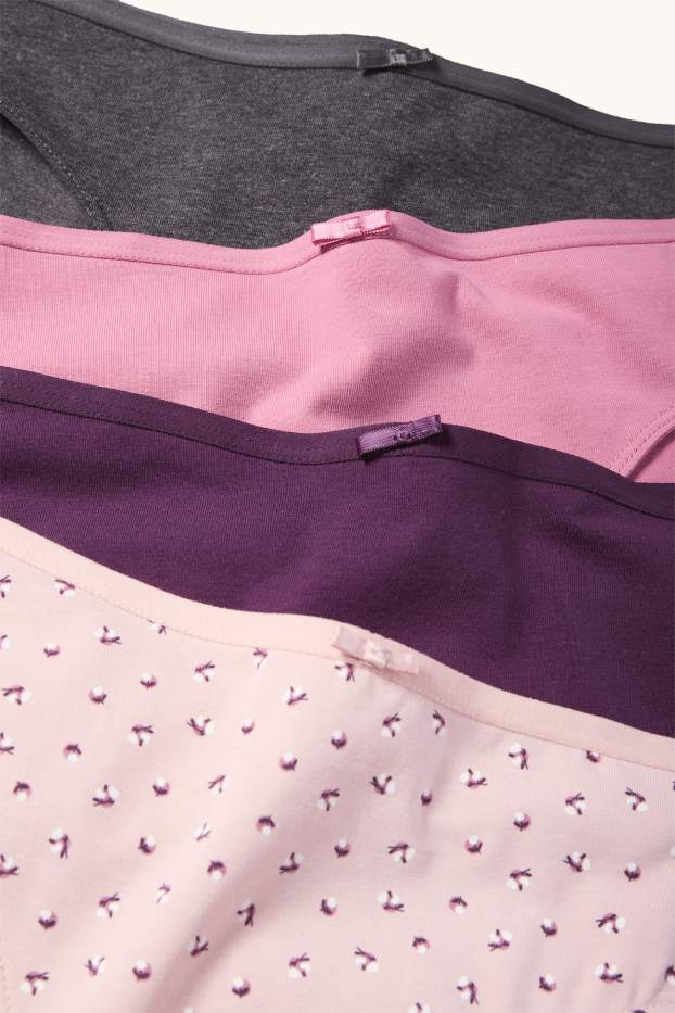 Dames - Set van 4 - slip - roze