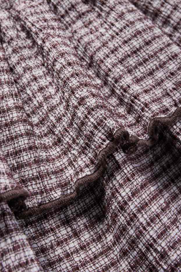 Femei - Fustă mini - cu dungi - structurată - violet