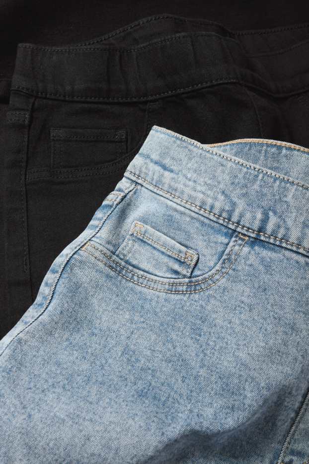 Femei - Multipack 2 perechi - jegging jeans - talie medie - denim-albastru deschis