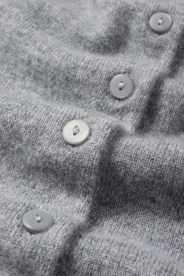Women - Cashmere cardigan - gray
