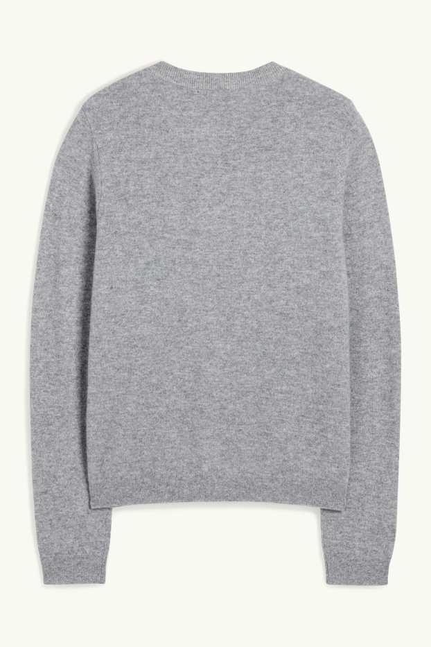 Women - Cashmere cardigan - gray