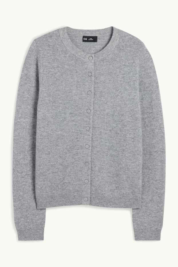 Women - Cashmere cardigan - gray