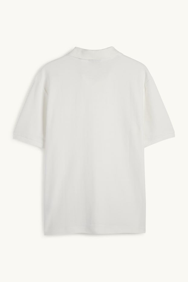 Hommes - Polo en maille - regular fit - blanc