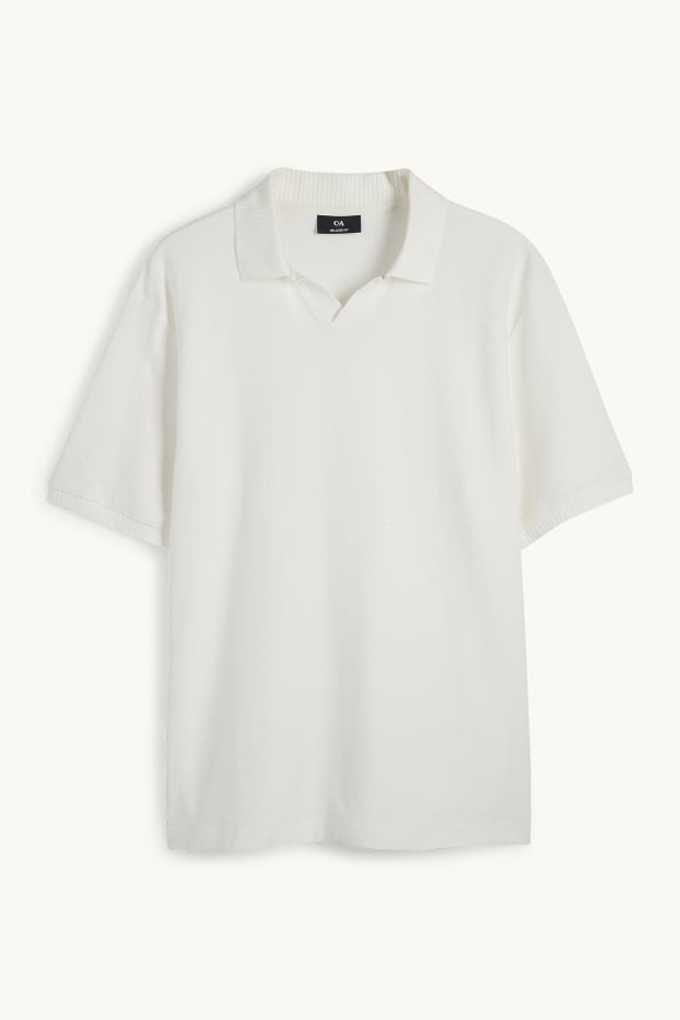 Hommes - Polo en maille - regular fit - blanc