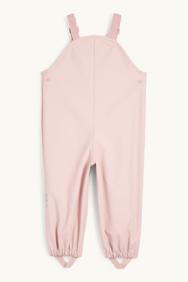 Kinder Mädchen - Regenhose - wasserdicht - rosa
