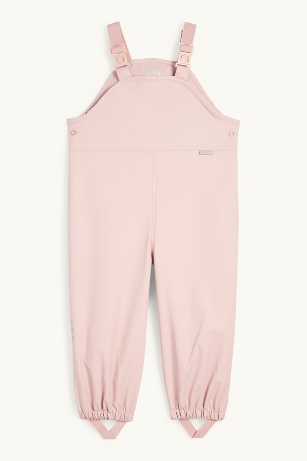 Kinder Mädchen - Regenhose - wasserdicht - rosa