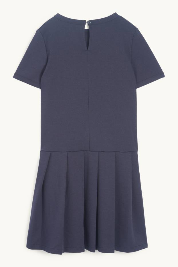 Children Girls - Dress - dark blue