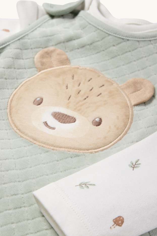 Unisex - Bärchen - Strampler-Set - 2 teilig - mintgrün