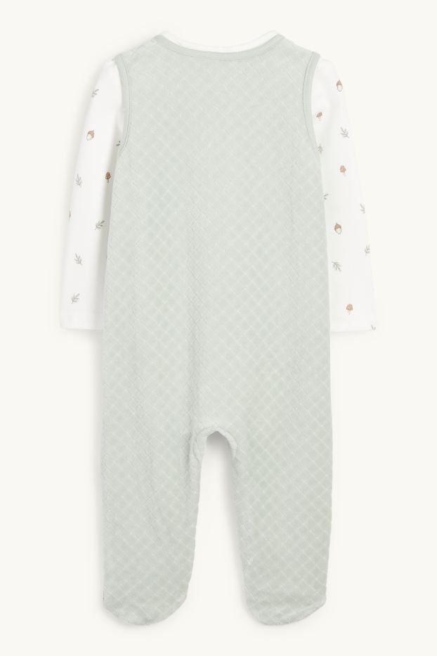 Unisex - Bärchen - Strampler-Set - 2 teilig - mintgrün