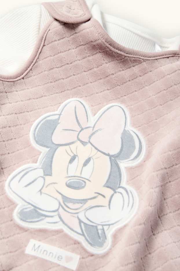 Bébés filles - Minnie Mouse - ensemble avec grenouillère - 2 pièces - blanc / rose