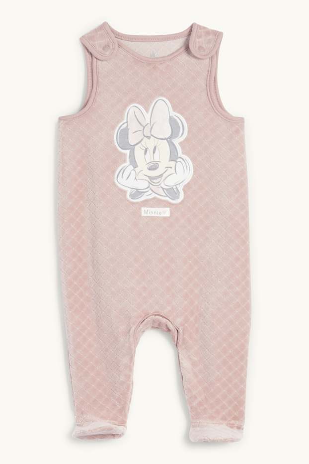 Bébés filles - Minnie Mouse - ensemble avec grenouillère - 2 pièces - blanc / rose