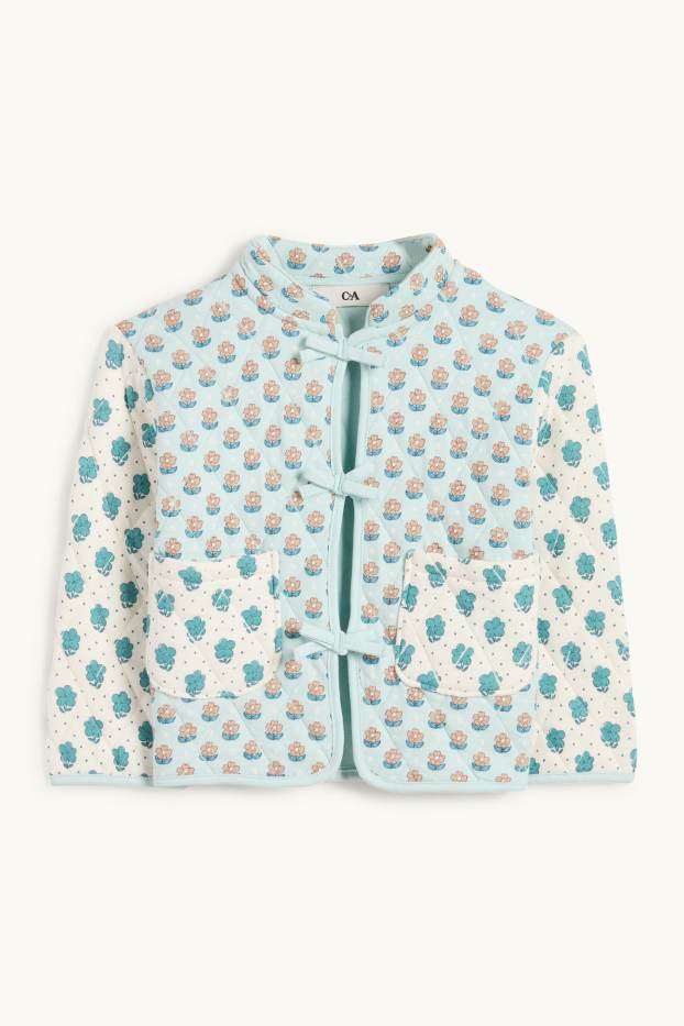 Nena - Jaqueta embuatada - de flors - verd menta