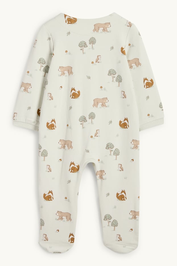 Unisex - Bosdieren - babypyjama - mintgroen