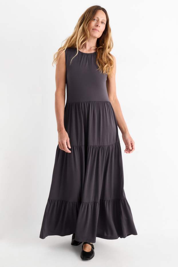 Women - A-line dress - dark gray