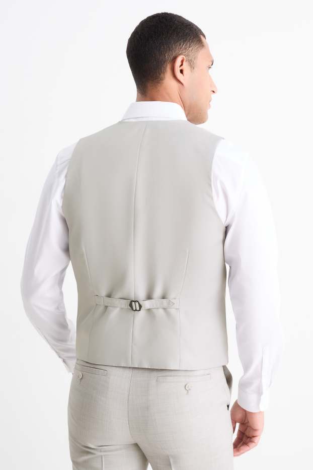 Herren - Baukasten-Weste - Regular Fit - Flex - hellgrau