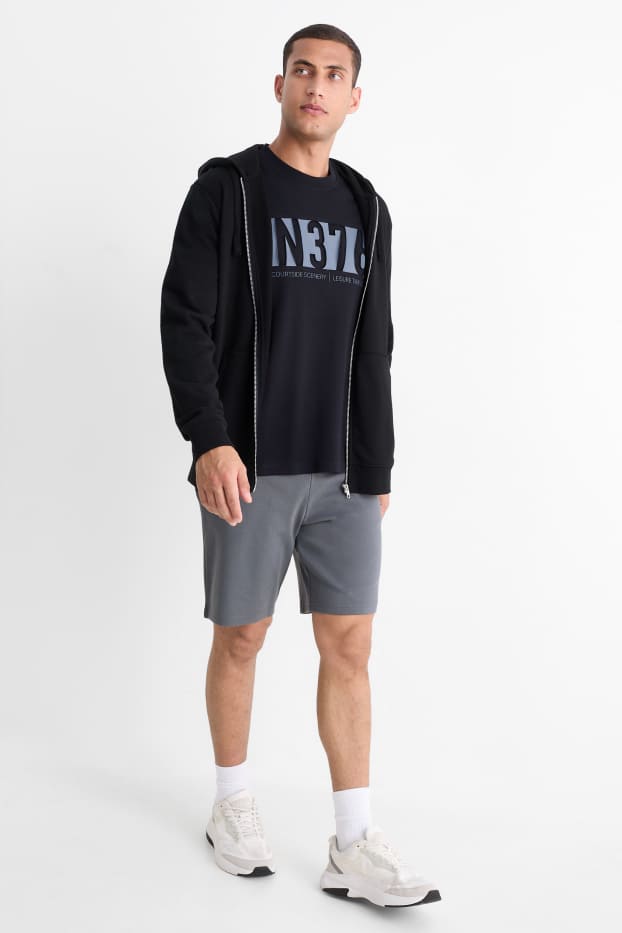 Hommes - Short en molleton - gris foncé