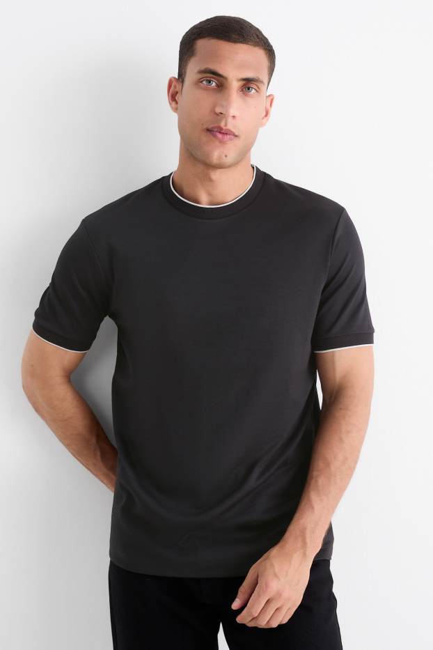 Hommes - T-shirt - regular fit - noir