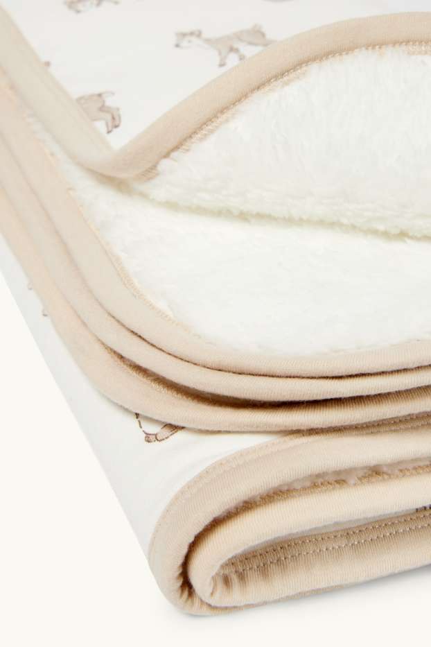 Baby: meisjes - Reekalfje - babydeken - 100 x 80 cm - licht beige