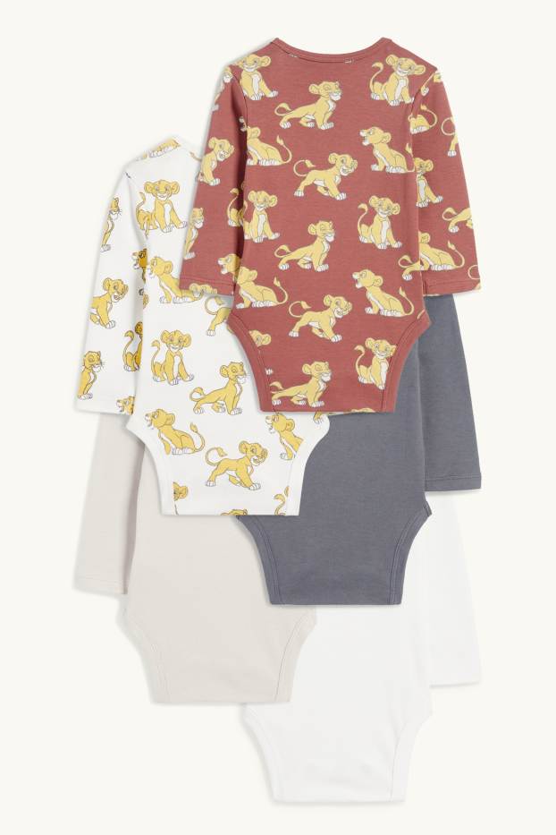 Unisexe - Lot de 5 - Le Roi Lion - bodys bébé - blanc