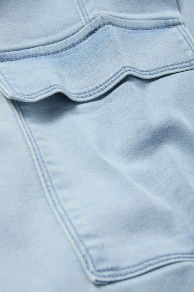 Kinderen: meisjes - Cargo-jegging jeans - lichtblauw