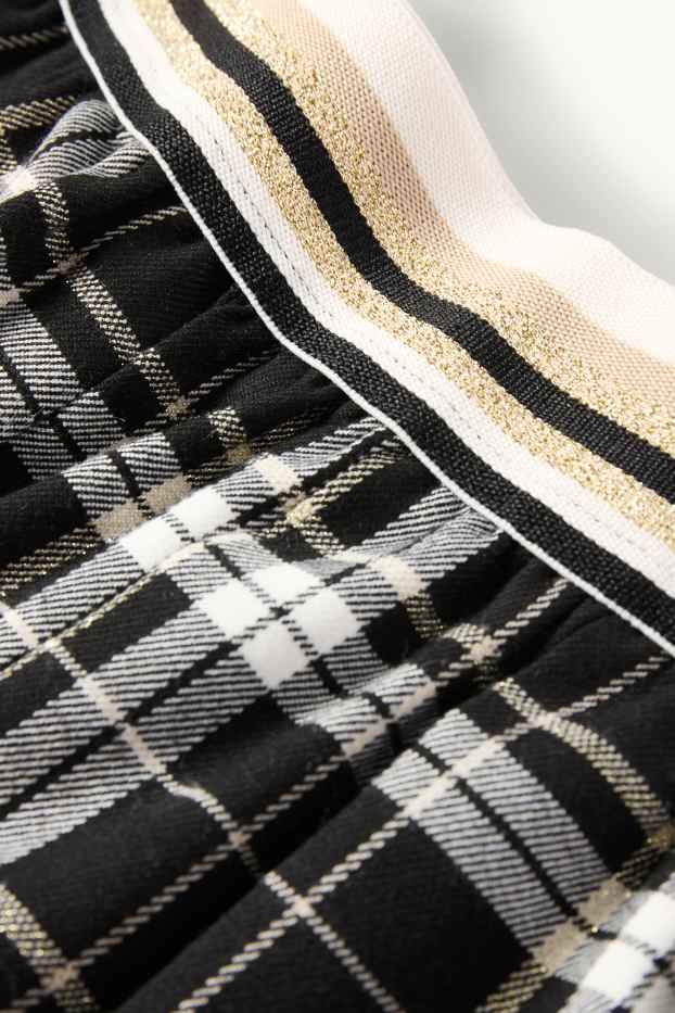 Kinder Mädchen - Minnie Maus - Rock - kariert - schwarz