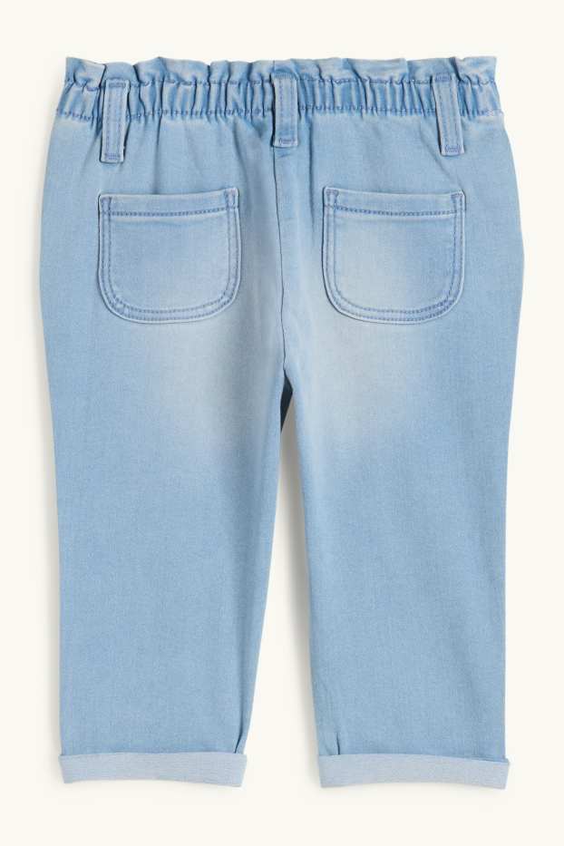 Baby: meisjes - Strik - babyspijkerbroek - blauw