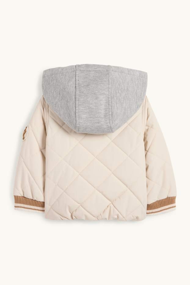 Nadó nen - Osset - jaqueta embuatada amb caputxa per a nadó - beix clar