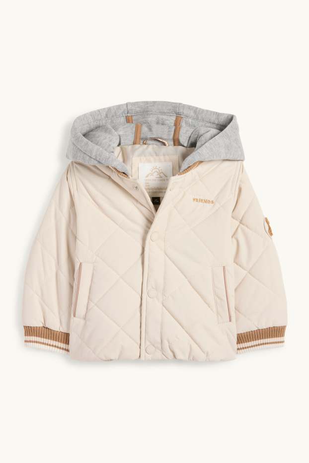 Nadó nen - Osset - jaqueta embuatada amb caputxa per a nadó - beix clar