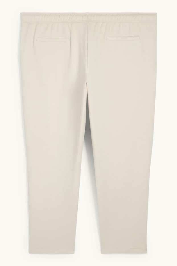 Men - Joggers - textured - light beige