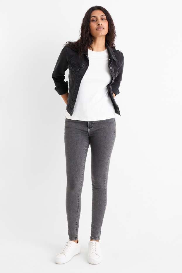 Donna - Jegging jeans - vita alta - jeans grigio