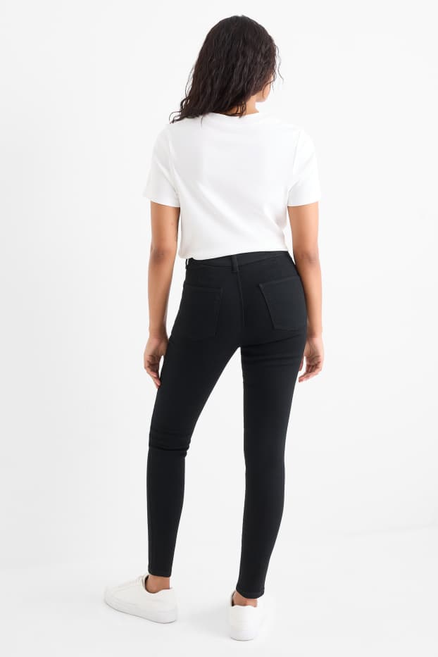Femei - Jegging jeans - talie înaltă - negru