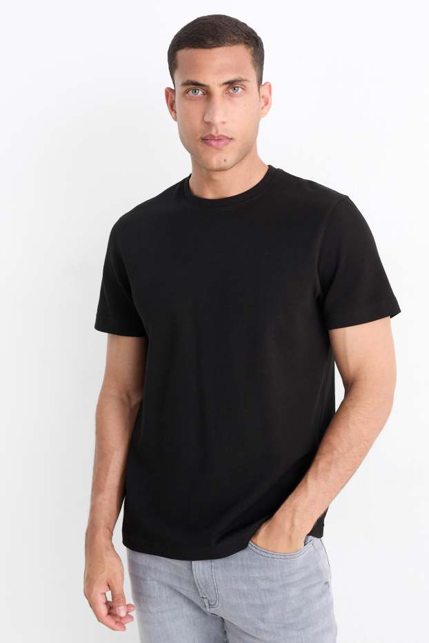 Hommes - T-shirt - regular fit - noir
