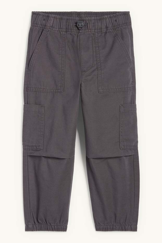 Enfants garçons - Pantalon cargo - gris foncé