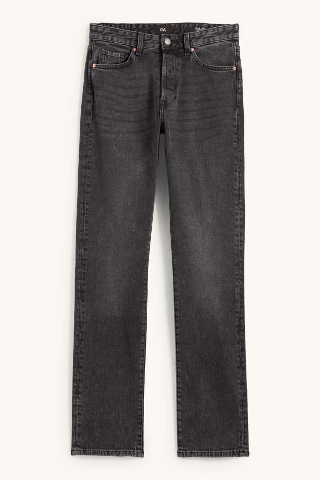 Femmes - Vintage straight jean - mid waist - LYCRA® - jean gris foncé