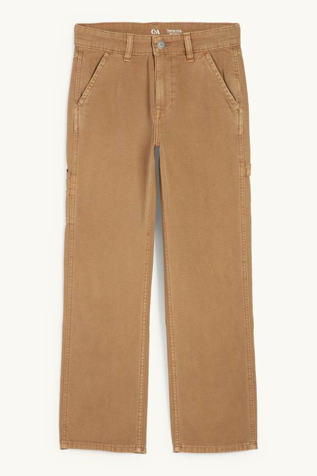 Kinder Buben - Stoffhose - hellbraun