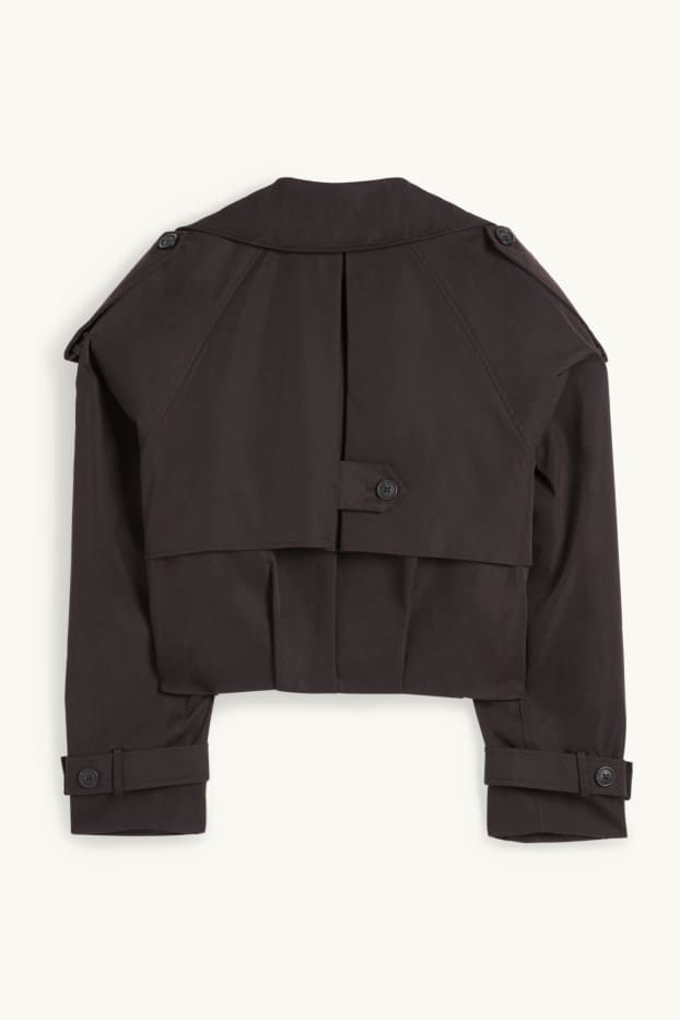 Dámské - Krátký trenčkot - černá