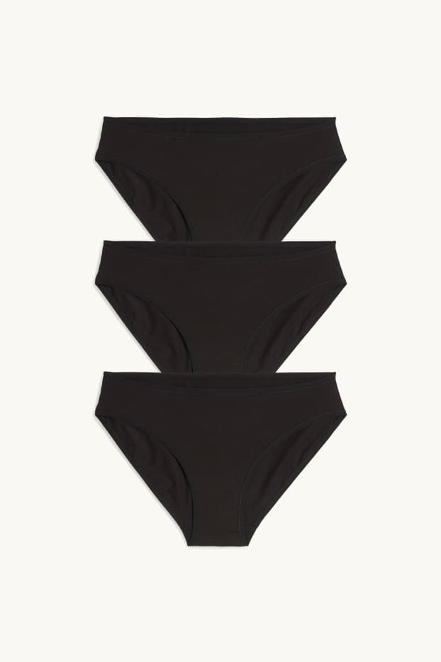 Women - Multipack of 3 - briefs - black