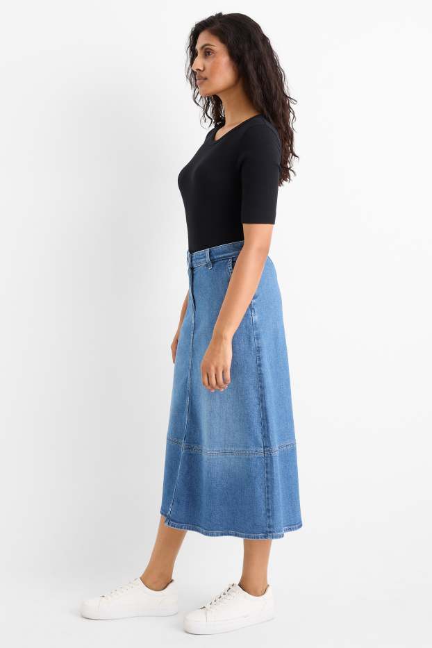 Damen - Jeansrock - helljeansblau